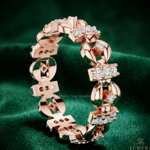 Anillo de Eternidad de Lujo con Diamantes Cultivados en Laboratorio con Corte Brillante Personalizado, Chapado en Rodio, con Piedras Laterales de Moissanita para Mujer, para Boda, IGI - Product Image 3