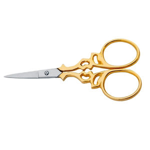 Ciseaux à cuticules à lame courbée en gros, pointe aiguisée, manche en acier, disponibles en toutes couleurs, pour la broderie dorée et la coupe de fil - Product Image 6