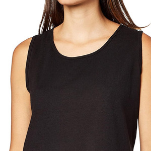 Débardeurs pour femmes en coton 100% à longueur standard, décontractés, respirants, avec logo frontal, pour la course, l'entraînement et la gym, doux, côtelés, à col rond - Product Image 3