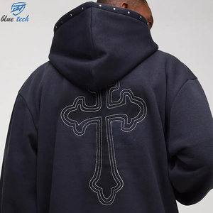 Sweat à capuche zippé pour homme de haute qualité, en molleton de coton, vêtements décontractés, streetwear, fabricant et fournisseur, impression de logo et design personnalisés - Product Image 3