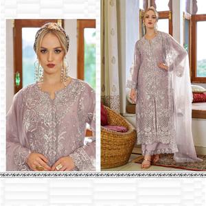 Traje Salwar Pakistaní al por Mayor, Tela de Organza con Bordado Intenso y Detalles Khatli, Mejor Precio - Product Image 4