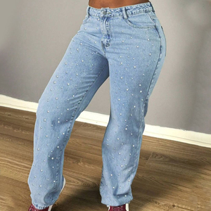 Pantalones Vaqueros Cargo Casuales Transpirables de Corte Regular para Mujer con Múltiples Bolsillos, Estilo Urbano y Diseño de Frente Plano - Product Image 3