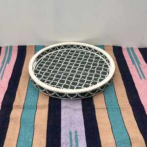 Fourniture directe en usine d'un plateau d'incrustation d'os moderne pour une décoration intérieure élégante ou servir des boissons disponibles à un prix abordable depuis l'Inde - Product Image 1