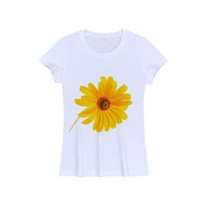Camiseta de Verano para Mujer, Cuello Redondo, 100% Algodón, Color Sólido, Corte Regular, Transpirable y Ecológica, con Logotipo Personalizado al por Mayor - Product Image 2