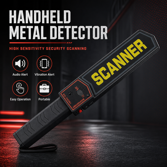 MD3003B Portable Body Scanner Professional Handheld Metal Detector for Security Inspection High/Low Sensitivity 40H Battery Life