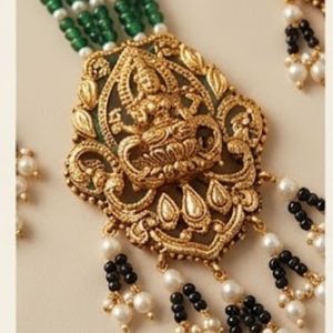 Ensemble de collier de style classique vert royal avec zircon pour les mariages - Product Image 3