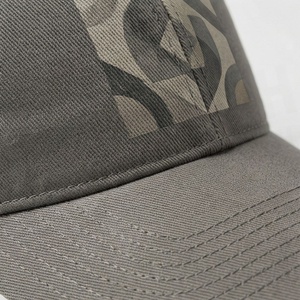 Unisex Gray 6-Panel <b>Baseball</b> <b>Cap</b> with Geometric Logo Front Panel Fitted Design Casual Style Twill Fabric - Product Image 4