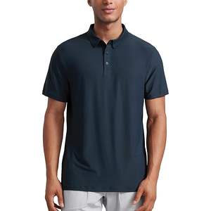 Camiseta polo de polialgodón para hombre, antiarrugas, mezcla duradera, corte clásico, logotipo personalizado, uniforme corporativo de oficina. - Product Image 1