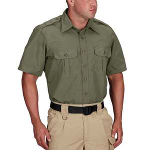 Factory OEM Men's Customized Short-Sleeve Polyester Twill Work <b>Shirt</b> with Digital Printing & Embroidery Options - Product Image 5