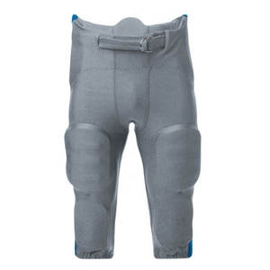 Custom American Football Jersey Pants Set Blue Gray Striped V-Neck Short Sleeve Moisture Wicking <b>Mesh</b> Uniform Adult Men - Product Image 3