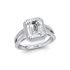 Anillo de Boda Unisex de Oro de 18K con Diamante de Laboratorio, Joyería de Lujo, Certificado IGI, D VVS2, Diamante Solitario Cultivado en Laboratorio, Banda Doble, 2 Quilates - Product Image 3