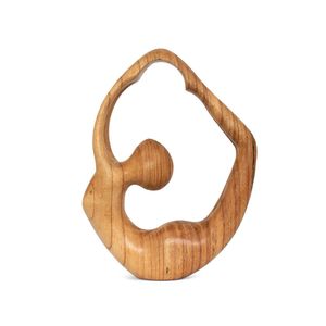 Escultura de Yoga de Madera con Acabado Natural para Decoración del Hogar Hecha a Mano y Pieza Decorativa Artística Inspirada en la Meditación - Product Image 2