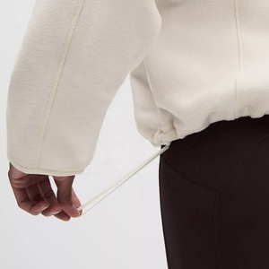 Hot Selling <b>Women's</b> <b>Cream</b> <b>Fleece</b> Jacket Stand Collar Full Sleeve 1/4 Zipper Closure Regular Length Autumn <b>Women</b> <b>Fleece</b> Jackets - Product Image 5