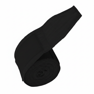 ผ้าพันมือชกมวยสีดำล้วน ผ้าฝ้ายยืดหยุ่น ป้องกันข้อมือ มวยไทย MMA อุปกรณ์ป้องกัน ผ้าพันมือแบบสั่งทำ - Product Image 5