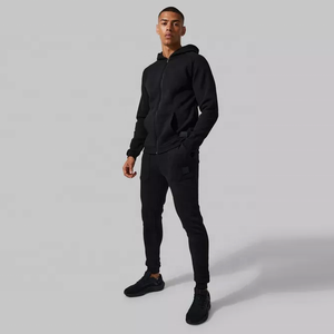 Conjunto Deportivo de Invierno para Hombre 2026, Sudadera con Capucha y Estampado Personalizado, Pantalones Deportivos con Cordón y Rayas Laterales, 100% Algodón - Product Image 2