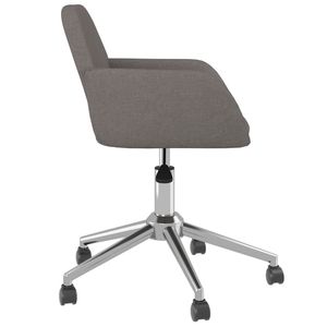 Chaise de bureau rectangulaire en polyester gris foncé - Product Image 4