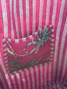 Bolsa de Mano de Algodón con Estampado Tropical Rosa, Estilo Bohemio, Abierta, para Todas las Temporadas, Bolsa de Compras - Product Image 4