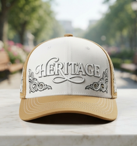 Casquette de camionneur brodée Odm Heritage, style vintage, ajustable, en maille, unisexe, adulte, casquette de baseball à 6 panneaux avec logo frontal - Product Image 1