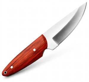 Couteau utilitaire extérieur artisanal en acier inoxydable avec manche en bois Pakka rouge, outil EDC - Product Image 6