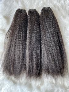 Best Quality 100% Virgin Raw Vietnamese <b>Hair</b> Weaving Extensions <b>Kinky</b> <b>Straight</b> Wholesale Human <b>Hair</b> Bundle - Product Image 6