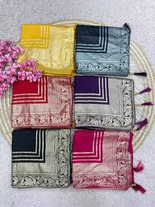 Sari de Seda Dola de Diseño Exclusivo con Blusa Elegante, Moderno y Estilizado, Última Moda India, para Fiestas, Casual, para Mujer - Product Image 2