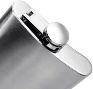 Petaca de Whisky de Acero Inoxidable de 10oz con Revestimiento Plateado Único y Embudo, Ideal para Uso en Bares y Hoteles - Product Image 4