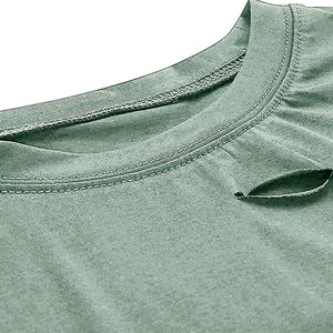 Chemises crop top oversize pour femmes, vêtements streetwear pour femmes, t-shirts crop top à manches courtes, chemises crop top personnalisées 100% coton - Product Image 6