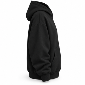 <b>Women</b> Black Oversized Hoodie Unisex <b>Fleece</b> Pullover Sweatshirt with Kangaroo Pocket Casual Hooded <b>Top</b> - Product Image 3