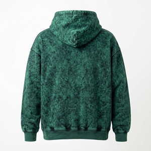 Sweat-shirt à capuche pour homme Dumela, coupe ample, vert délavé, coton French Terry, style décontracté, vêtement d'automne, logo sur le devant, poche intégrée - Product Image 2