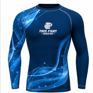 Rashguard de haute qualité pour BJJ, MMA, Jiu Jitsu, designs personnalisés par sublimation, respirant, vente en gros, rashguard pas cher - Product Image 5