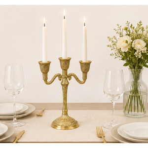 Candélabre à 3 bras en métal de luxe, vente en gros, centre de table pour mariage et décoration d'hôtel, directement de l'usine - Product Image 2