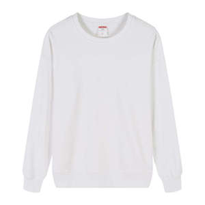 เสื้อสเวตเชิ้ตคอกลมโอเวอร์ไซส์ทรงหลวมสำหรับผู้ชาย ผ้าฝ้าย 100% หนานุ่ม สีส้มไหม้ สไตล์สตรีทแวร์ - Product Image 3