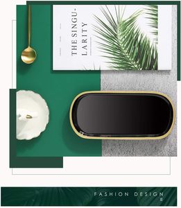 Emibele Jewelry Organizer Oval Resin Tray, Bathroom Kitchen Dresser Vanity Tray Jewelry <b>Dish</b> <b>Ring</b> Holder Cosmetic Organizer - Product Image 2