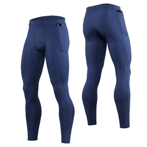 Leggings de Compresión Ligeros para Gimnasio, al por Mayor, para Hombre, con Logotipo Personalizado, Ropa Deportiva de Cintura Alta, Tejida, para Entrenamiento - Product Image 3