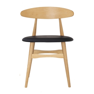 Silla de Comedor Premium NESTHOUZ, Respaldo de Madera Curvada de Roble Malayo, Asiento de Vinilo Color Espresso, Estilo Nórdico, 1 Año de Garantía para Uso Residencial - Product Image 2