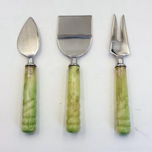 Elegant Stainless Steel Cheese Server <b>Set</b> with Resin Handle Eco-Friendly Reusable Handmade Non-Toxic Customizable <b>Baking</b> Tool - Product Image 1