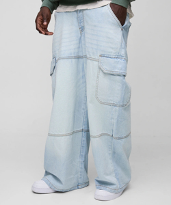 OEM Manufacturer Multi Pocket High Waist Streetwear Baggy Denim Ladies Long Wide Cargo <b>Pant</b> for Women Jeans - Product Image 6