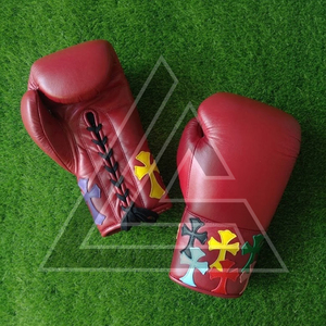 Guantes de Boxeo de Piel Sintética con Logotipo Personalizado al por Mayor, Guantes de Boxeo Profesionales para Entrenamiento y Sparring con Cordones, Guantes de MMA Sanda - Product Image 2
