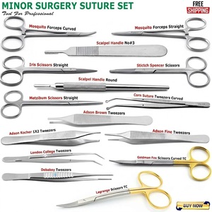 REGENSIS SURGICAL RS-SS-18, Juego de Sutura para Cirugía Menor de 15 Piezas, Certificado CE Clase II, Kit de Instrumentos Quirúrgicos Todo en Uno con Portaagujas - Product Image 1