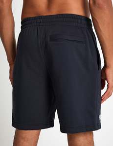 Shorts Bermuda bleus pour hommes, couleur unie, taille à cordon de serrage, décontractés, en coton, avec poches, respirants - Product Image 2