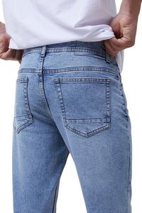 Jeans Cargo de Mezclilla para Hombre, Cintura Alta, Corte Holgado, Estilo Utilitario, Color Sólido, Lavado a la Piedra, Peso Medio, Venta al Por Mayor - Product Image 5