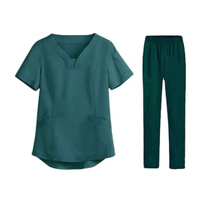 Combinaison de clinique résistante aux taches, taille ajustable, multi-poches, tenue de médecin, uniforme d'hôpital unisexe - Product Image 2