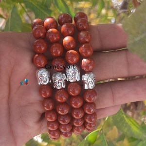 Wholesale Red Jasper <b>Bracelet</b> Natural Round Bead <b>Crystal</b> <b>Bracelet</b> for Men Women - Product Image 3