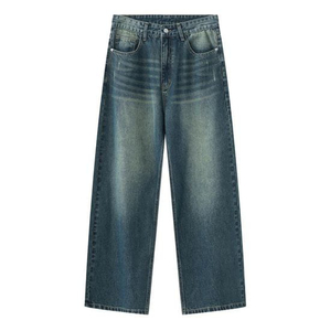 Custom Trending Design Best Quality Two Piece Pant Set Embroidery <b>Denim</b> <b>Jackets</b> and Straight Jeans Trousers <b>Denim</b> Suits for Men - Product Image 4