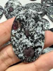 Natural <b>Ruby</b> Fall Oval Cabochon Polished Loose Gemstone For Jewelry Making - Product Image 5