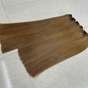 Extensiones de Cabello Humano Vietnamita Liso Natural sin Color, Súper Doble Trama, con Punta Plana, para Aplicación con Cinta Adhesiva, Paquetes de Cabello Natural - Product Image 1