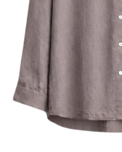 Ensemble deux pièces décontracté pour femme : chemise beige et pantalon large vert clair en lin, tenue d'été, fabricant de vêtements OEM sur mesure - Product Image 5