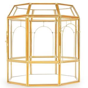 Terrario de Metal y Vidrio Personalizado en Forma de Cabaña, Macetero Moderno de Vidrio para Plantas de Interior, Suculentas, Plantas Aéreas y Terrarios DIY - Product Image 5
