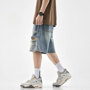 Wholesale Low MOQ Streetwear Summer Straight Denim <b>Shorts</b> for <b>Men</b> Stylish New Designs Multiple Colors Plus Sizes Breathable - Product Image 6