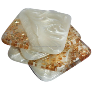 Posavasos de efecto mármol de resina epoxi de primera calidad, vasos modernos hechos a mano, Decoración de mesa elegante, juego de accesorios de resina con estilo - Product Image 3